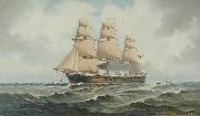 Henry J. Morgan HMS 'Penelope' Germany oil painting artist